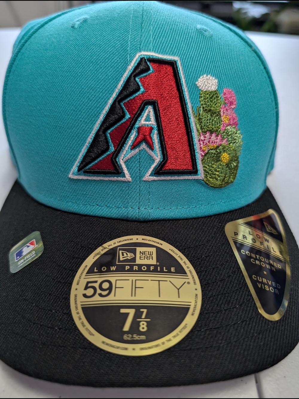 New Era Arizona Diamondbacks Teal and Black Cactus Logo 59FIFTY Fitted Hat